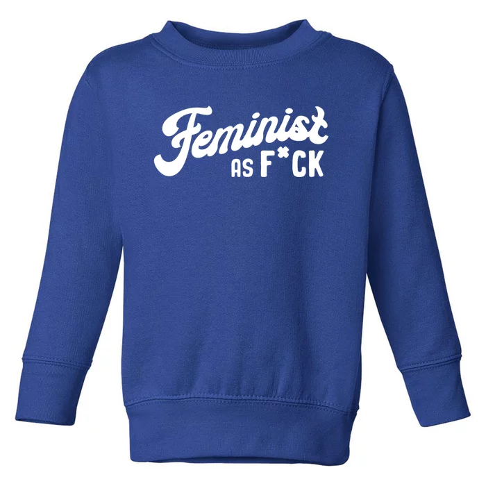 Feminist Af Retro Vintage 60s 70s Feminism Gift Toddler Sweatshirt