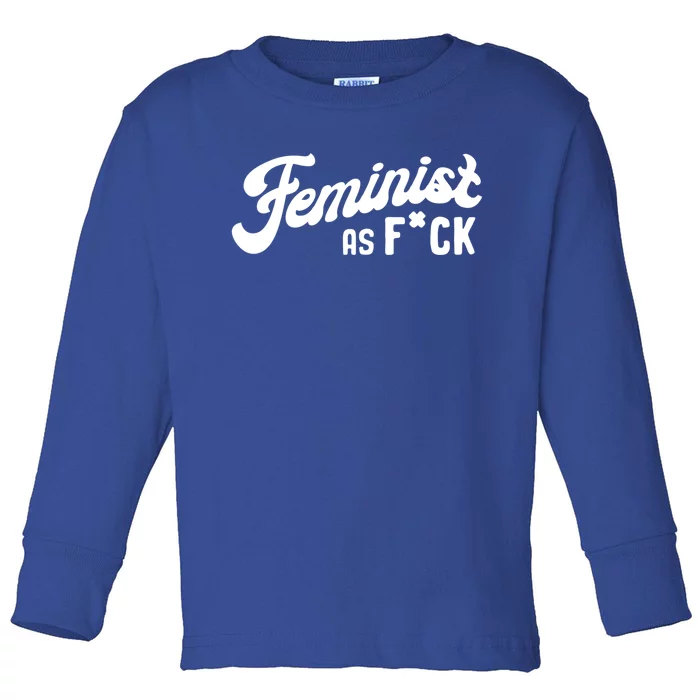 Feminist Af Retro Vintage 60s 70s Feminism Gift Toddler Long Sleeve Shirt