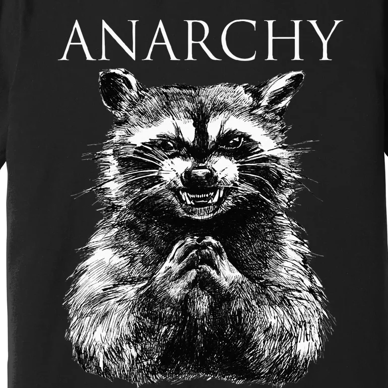 Funny Anarchy Raccoon Political For Ancomm Liberal Classic Premium T-Shirt