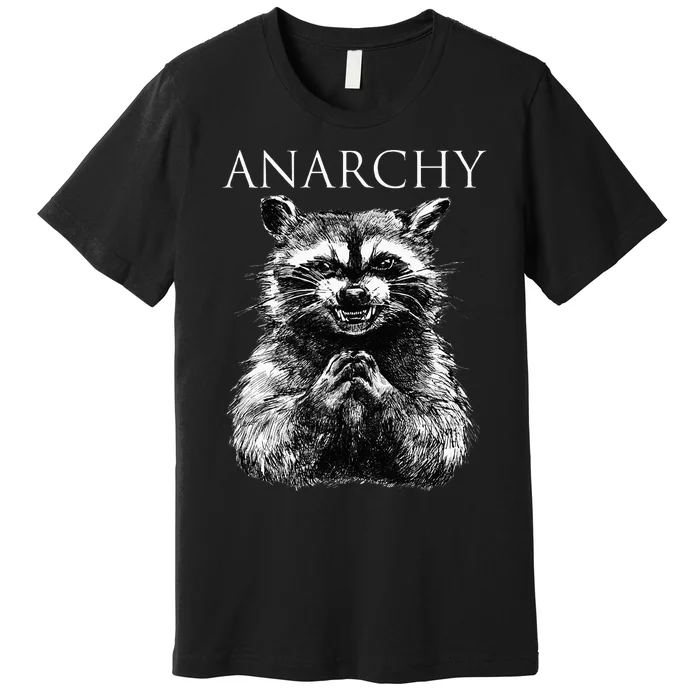 Funny Anarchy Raccoon Political For Ancomm Liberal Classic Premium T-Shirt