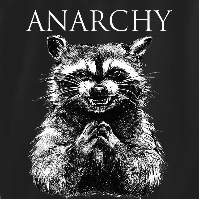 Funny Anarchy Raccoon Political For Ancomm Liberal Classic Kids Sweatshirt