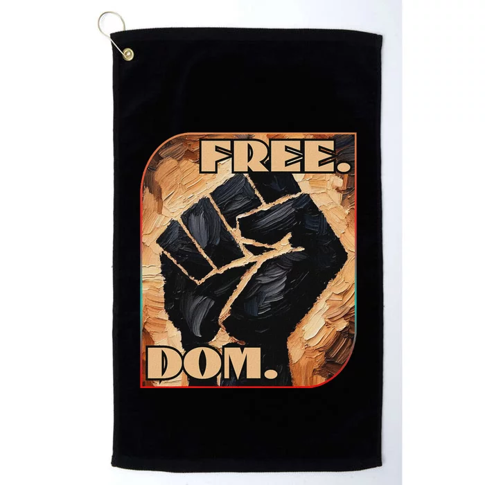 Free.Dom. Anti Racism Inclusion Unity Dei Culture Platinum Collection Golf Towel