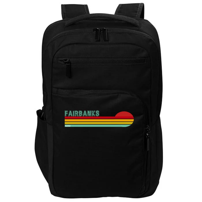 Fairbanks Alaska Retro Sunset Impact Tech Backpack