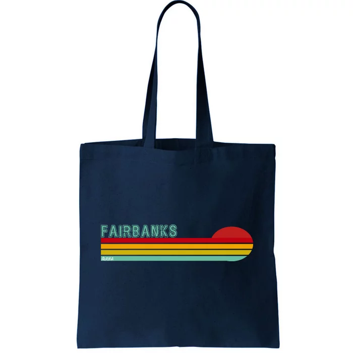 Fairbanks Alaska Retro Sunset Tote Bag