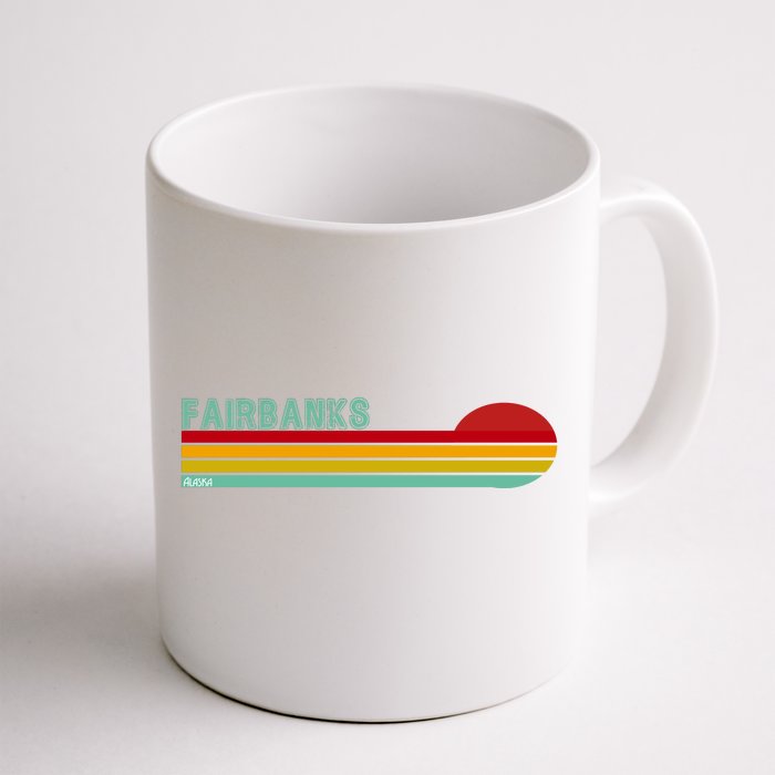 Fairbanks Alaska Retro Sunset Front & Back Coffee Mug