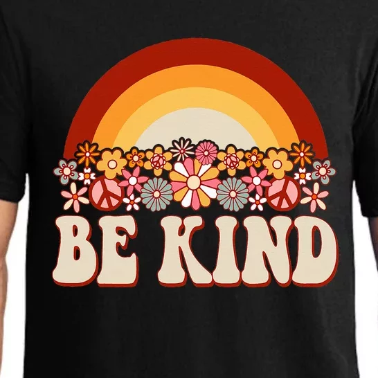 Flowers And Rainbow Unity Day Orange Be Kind Anti Bullying Pajama Set