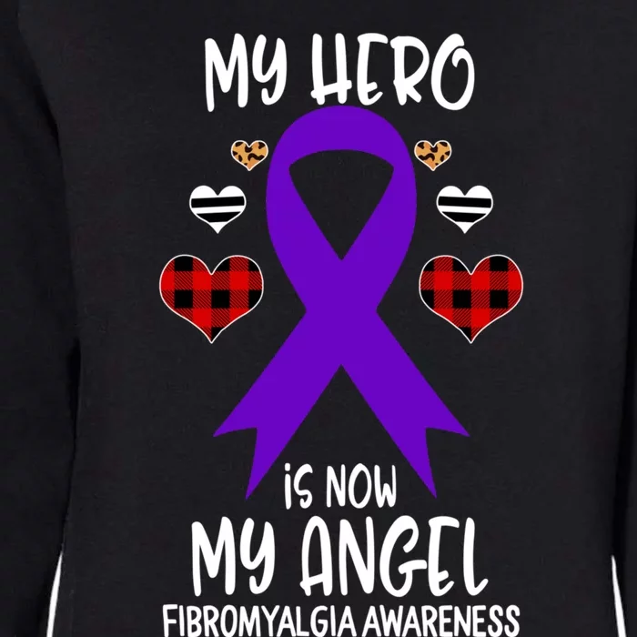 Fibromyalgia Awareness Remembrance Hero Is Now My Angel Gift Womens California Wash Sweatshirt