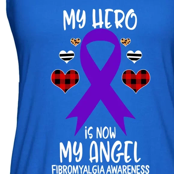 Fibromyalgia Awareness Remembrance Hero Is Now My Angel Gift Ladies Essential Flowy Tank