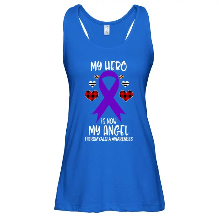 Fibromyalgia Awareness Remembrance Hero Is Now My Angel Gift Ladies Essential Flowy Tank