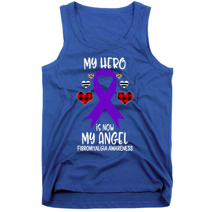 Fibromyalgia Awareness Remembrance Hero Is Now My Angel Gift Tank Top