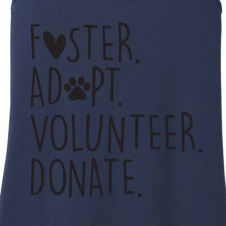 Funny Animal Rescue Dog Lover Foster Adopt Volunteer Donate Ladies Essential Tank