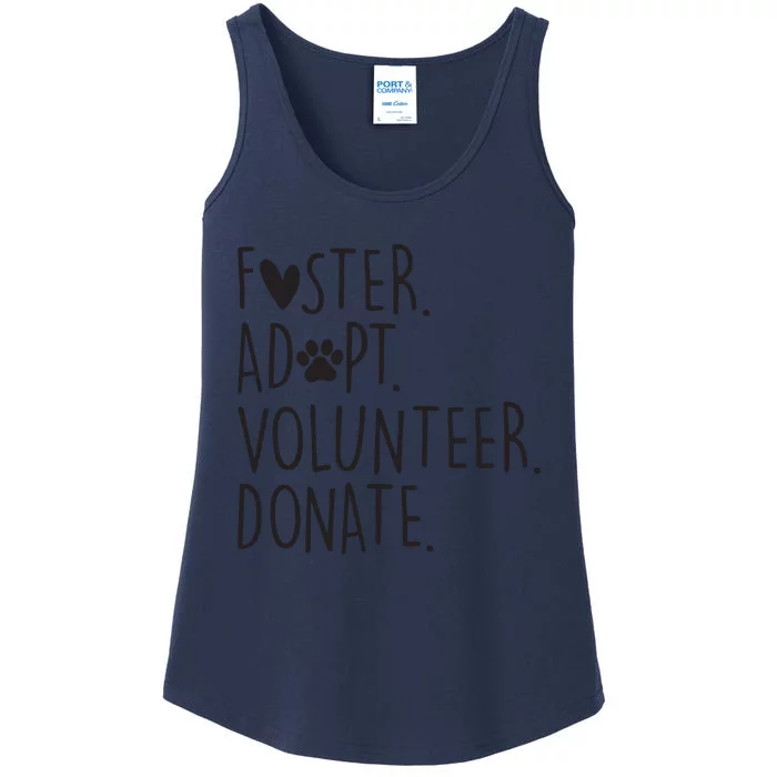 Funny Animal Rescue Dog Lover Foster Adopt Volunteer Donate Ladies Essential Tank