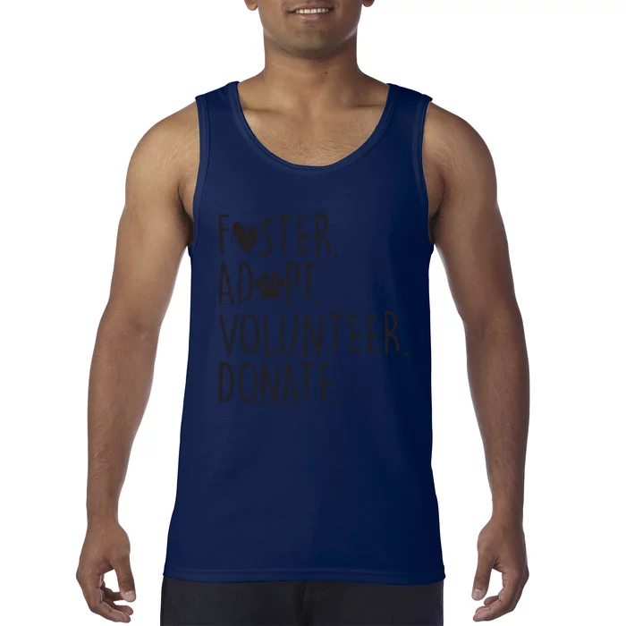 Funny Animal Rescue Dog Lover Foster Adopt Volunteer Donate Tank Top