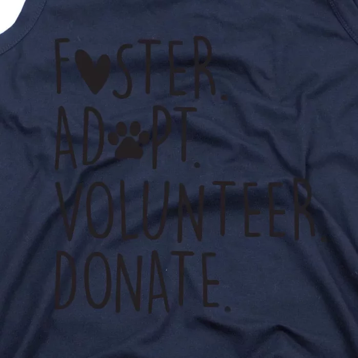 Funny Animal Rescue Dog Lover Foster Adopt Volunteer Donate Tank Top