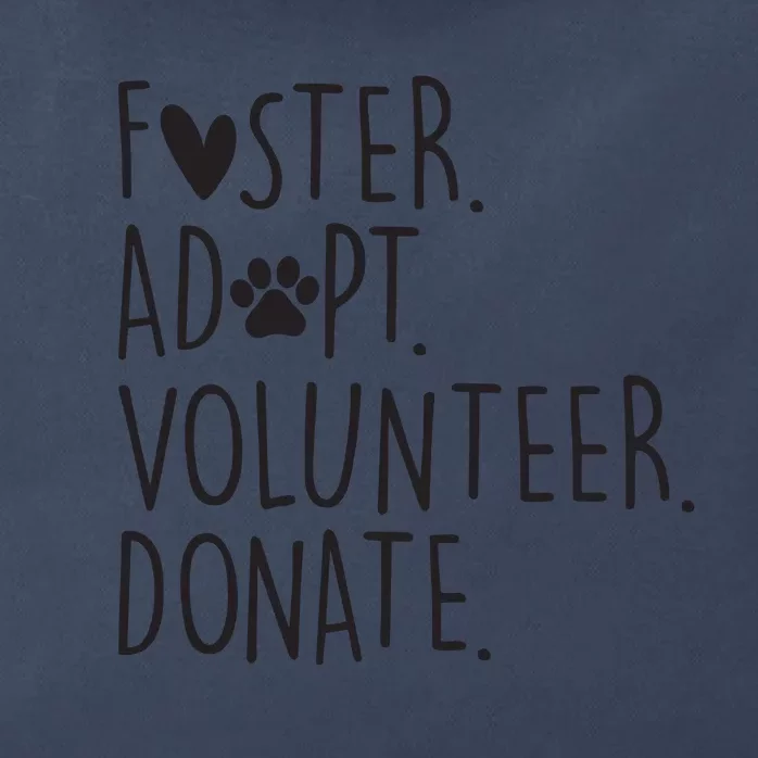 Funny Animal Rescue Dog Lover Foster Adopt Volunteer Donate Zip Tote Bag