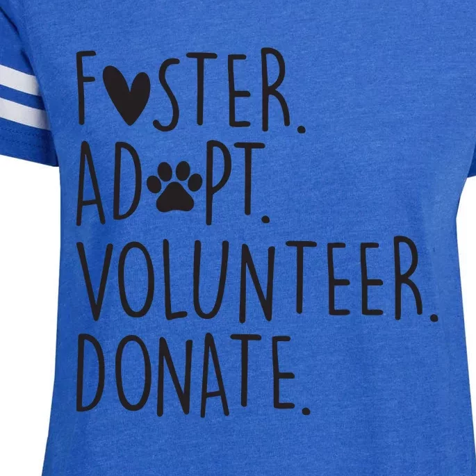 Funny Animal Rescue Dog Lover Foster Adopt Volunteer Donate Enza Ladies Jersey Football T-Shirt