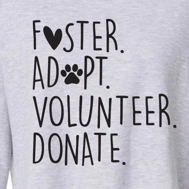 Funny Animal Rescue Dog Lover Foster Adopt Volunteer Donate Cropped Pullover Crew