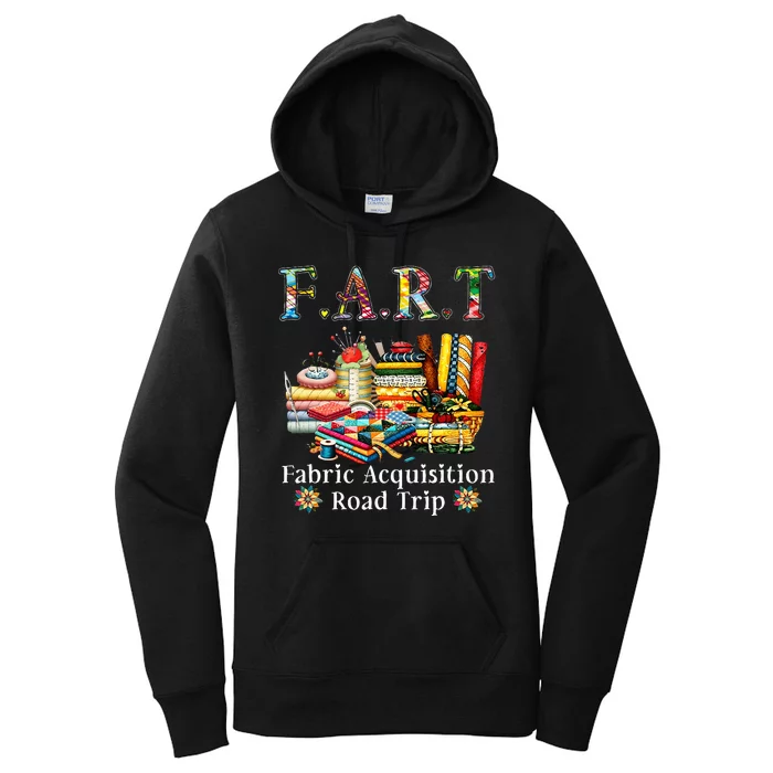 F A R T Fabric Acquisition Road Trip Women's Pullover Hoodie