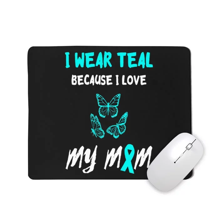 Food Allergy Ribbon I Love My Mom Food Allergy Awareness Mousepad