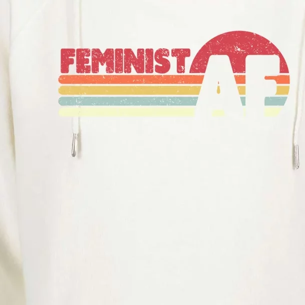 Feminist Af Retro Feminism Cool Gift Womens Funnel Neck Pullover Hood