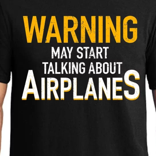 Funny Airplane Rc Pilot Flying Gift Warning Airplanes Meaningful Gift Pajama Set