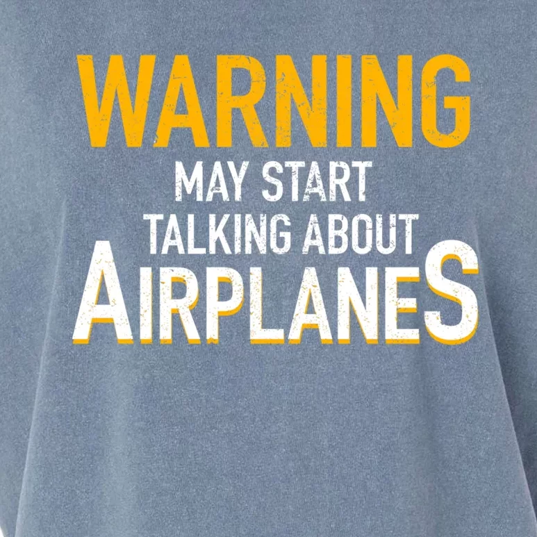 Funny Airplane Rc Pilot Flying Gift Warning Airplanes Meaningful Gift Garment-Dyed Women's Muscle Tee