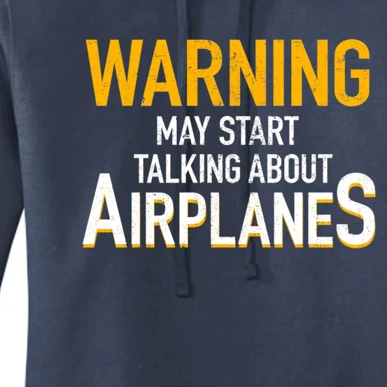 Funny Airplane Rc Pilot Flying Gift Warning Airplanes Meaningful Gift Women's Pullover Hoodie