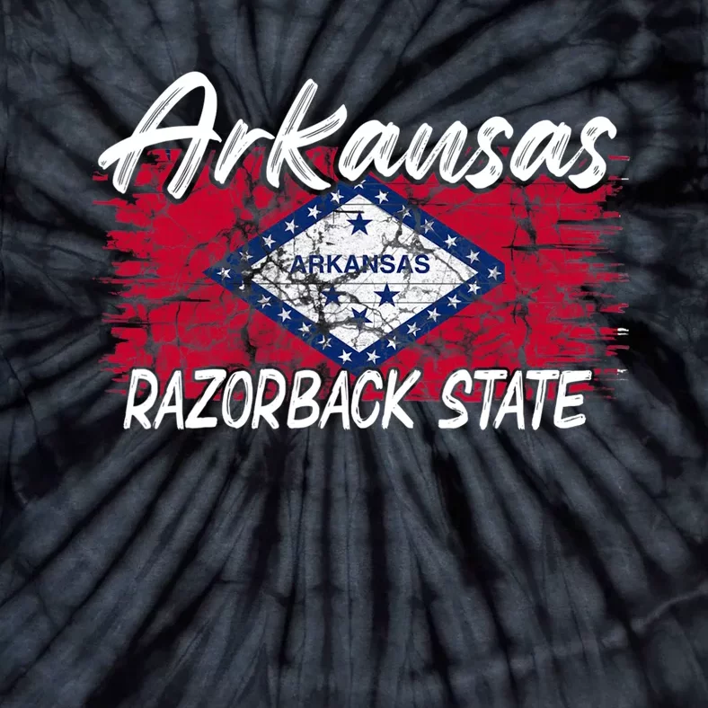 Funny Arkansas Razorback State Tie-Dye T-Shirt