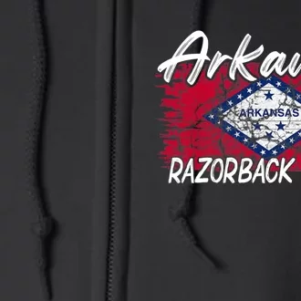 Funny Arkansas Razorback State Full Zip Hoodie