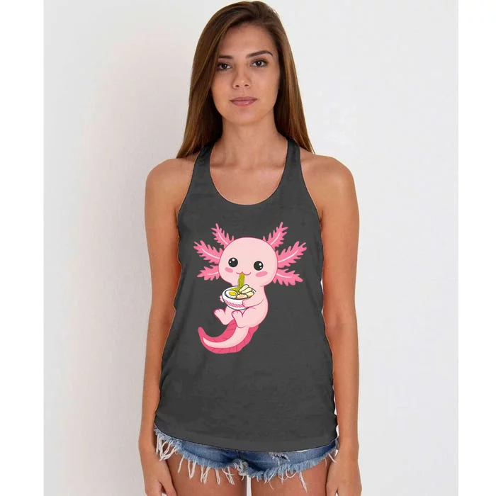 Funny Axolotl Ra Design Women's Knotted Racerback Tank