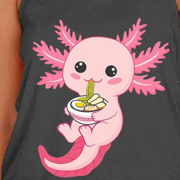 Funny Axolotl Ra Design Women's Knotted Racerback Tank