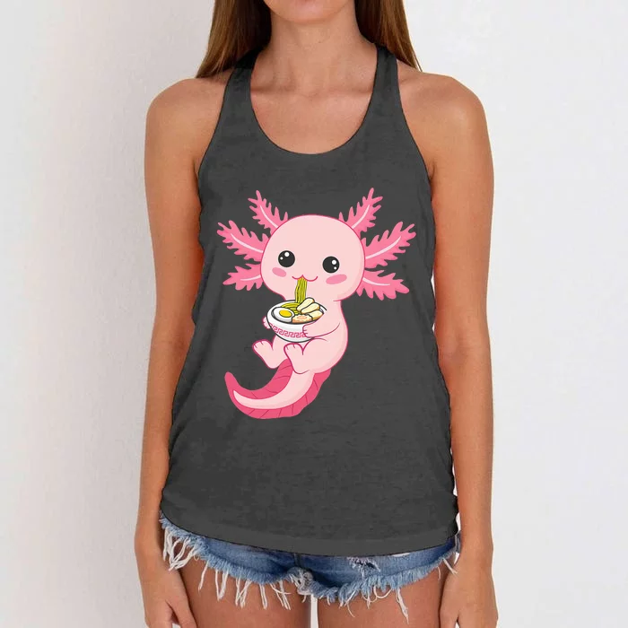 Funny Axolotl Ra Design Women's Knotted Racerback Tank