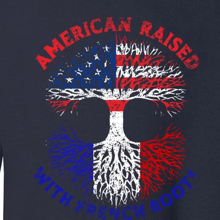 Funny American Raised With French Roots Toddler Sweatshirt