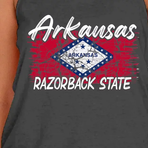 Funny Arkansas Razorback State Women's Knotted Racerback Tank