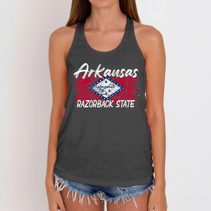 Funny Arkansas Razorback State Women's Knotted Racerback Tank