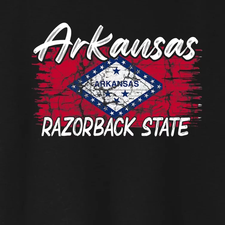 Funny Arkansas Razorback State Women's Crop Top Tee