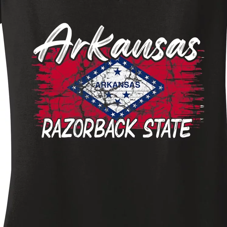 Funny Arkansas Razorback State Women's V-Neck T-Shirt