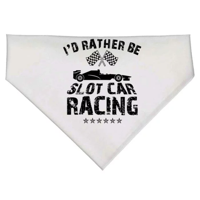 Formula Auto Racing Slot Car Checkered Flag Gift USA-Made Doggie Bandana