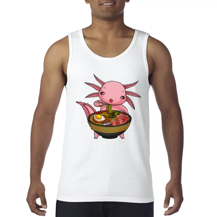 Funny Axolotl Ra Noodle Japanese Art Tank Top