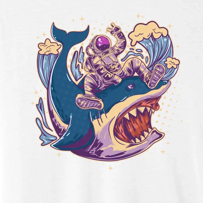 Funny Astronaut Riding Shark ChromaSoft Performance T-Shirt