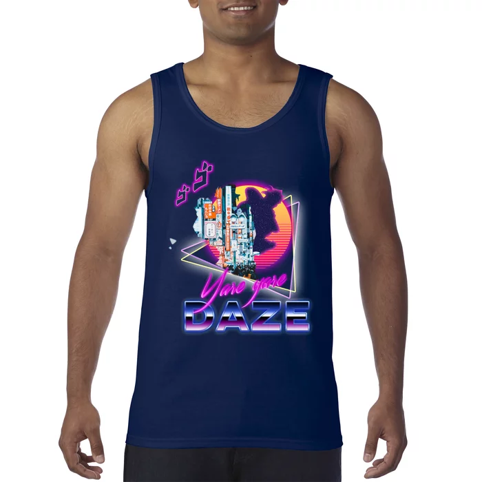 Funny Aesthetic Retro Vaporwave Synthwave Yare Yare Daze Meme Quote Classic Shir Tank Top