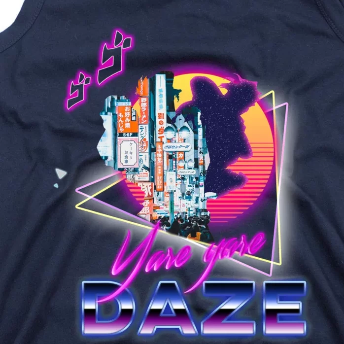 Funny Aesthetic Retro Vaporwave Synthwave Yare Yare Daze Meme Quote Classic Shir Tank Top