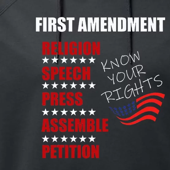 First Amendment Rights Audit United States Constitution Flag Performance Fleece Hoodie