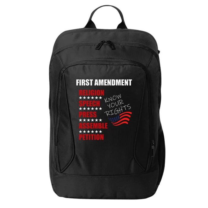 First Amendment Rights Audit United States Constitution Flag City Backpack