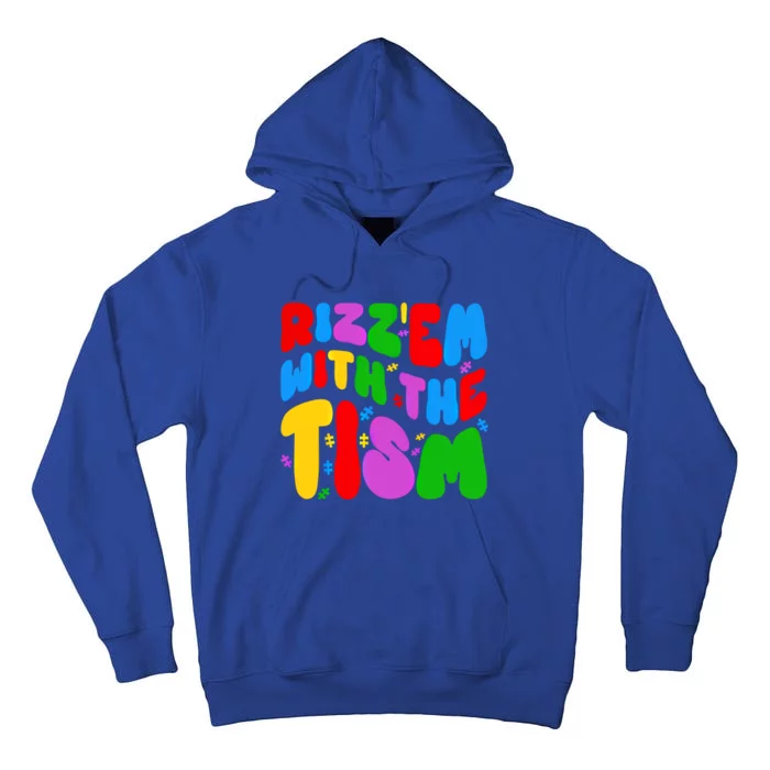 Funny Autistic Rizz RizzEm With The Tism Meme Autism Groovy Gift Tall Hoodie