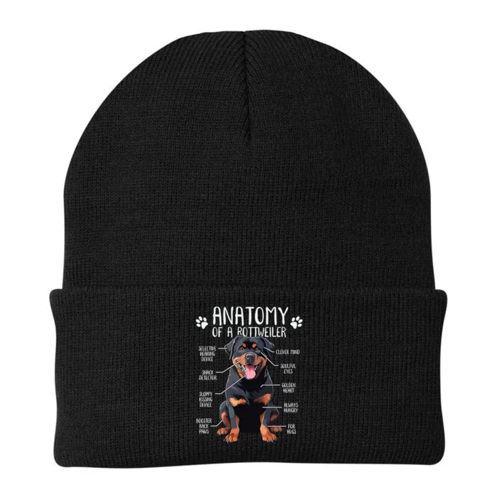 Funny Anatomy Rottweiler Dog Owner Rottie Dad Mom Pet Lover Knit Cap Winter Beanie