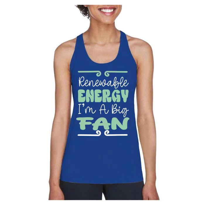 Fan Accessories Renewable Energy Climate Protection Wind Power Gift Women's Racerback Tank