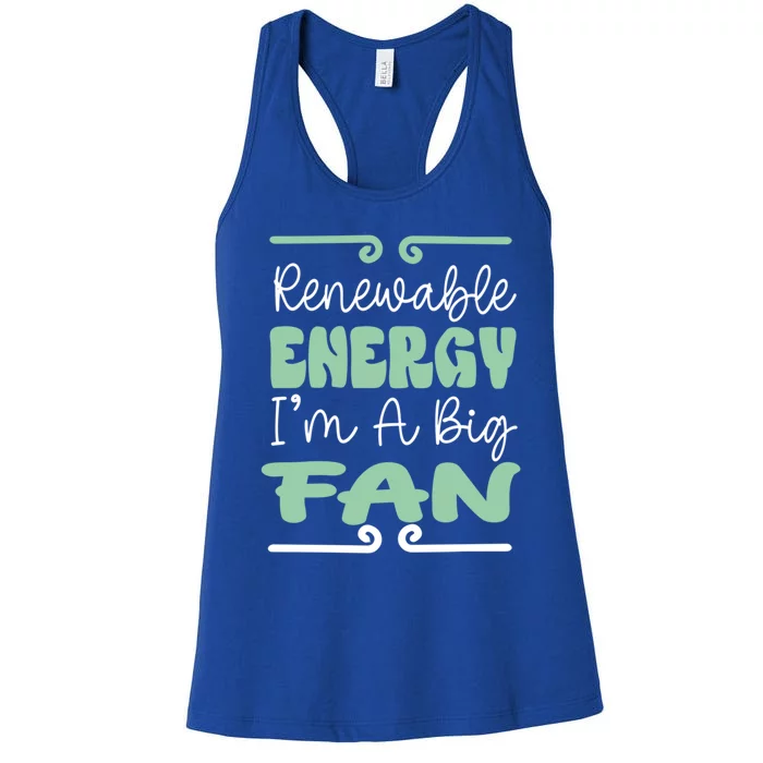 Fan Accessories Renewable Energy Climate Protection Wind Power Gift Women's Racerback Tank