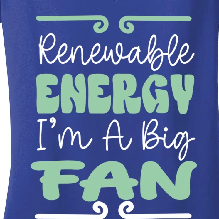 Fan Accessories Renewable Energy Climate Protection Wind Power Gift Women's V-Neck T-Shirt