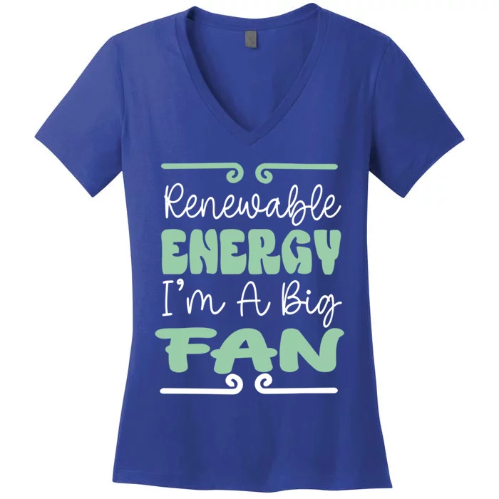 Fan Accessories Renewable Energy Climate Protection Wind Power Gift Women's V-Neck T-Shirt